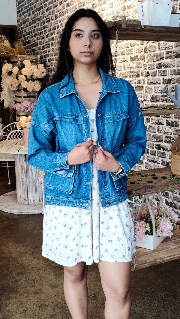 Blue Denim Jacket Casual Charm