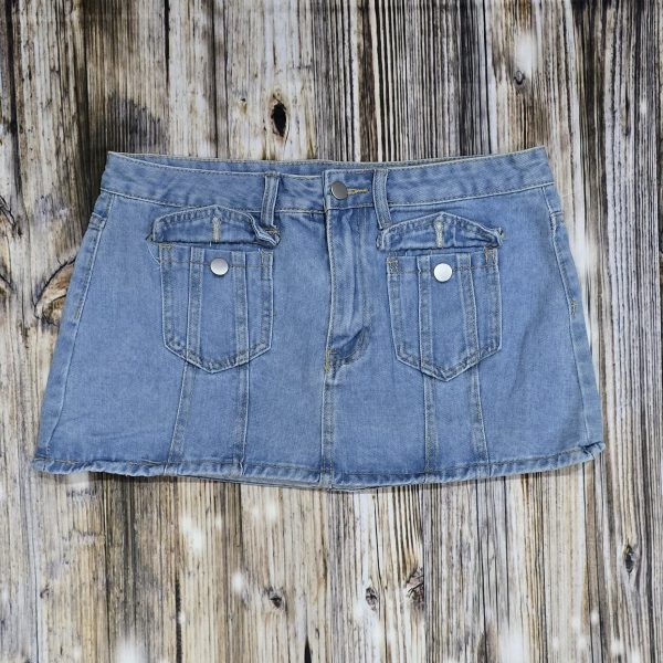 Women Utility Denim Skirt Urban Explorer