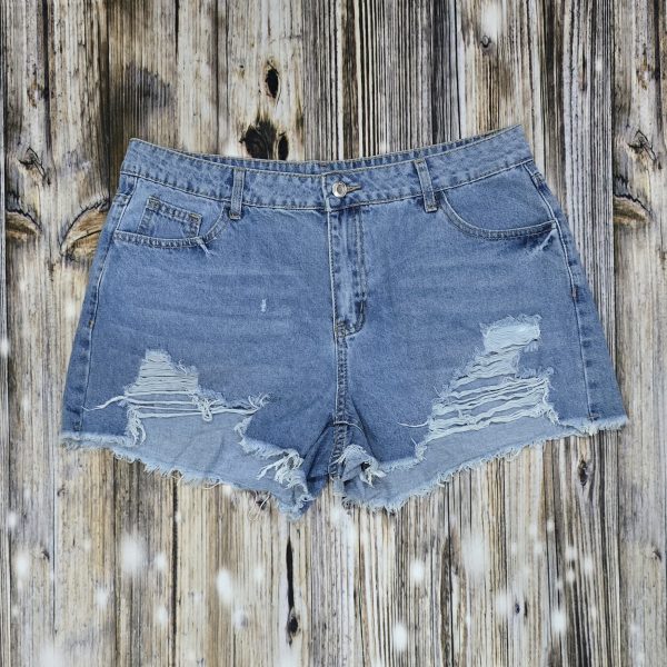 Women Denim Shorts Blue Horizon Cutoffs