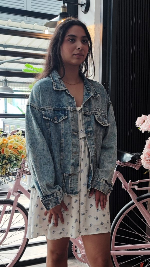 Distressed Denim Jacket Urban Fringe